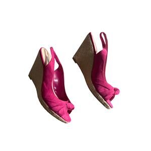 H By Halston Hot Pink Wedge Heels - 9M